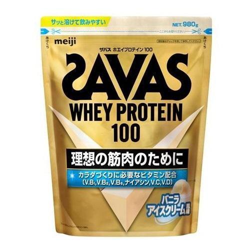 ザバス(SAVAS) ホエイプロテイン100 バニラアイスクリーム風味 980g 明治 返品種別B