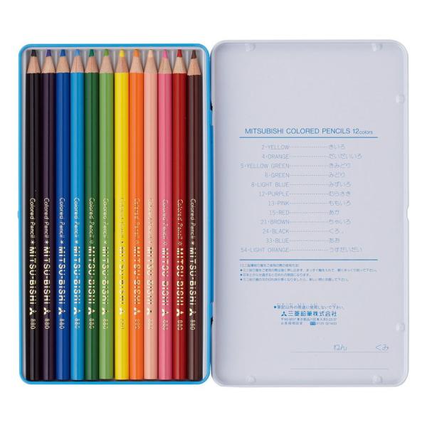 三菱鉛筆 ユニ パレット 色えんぴつ 12色セット(水色) uni Palette K88012CP...