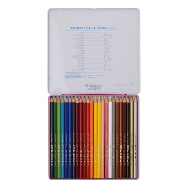 三菱鉛筆 ユニ パレット 色えんぴつ 24色セット(ピンク) uni Palette K88024C...