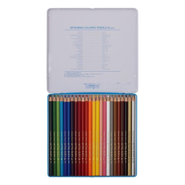 三菱鉛筆 ユニ パレット 色えんぴつ 24色セット(水色) uni Palette K88024CP...
