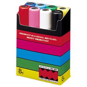 三菱鉛筆 ポスカ 極太角芯 8色 POSCA PC17K8C