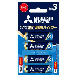 三菱 アルカリ乾電池単3形 4本パック MITSUBISHI EXシリーズ LR6EXR/ 4BP 返品種別A｜joshin