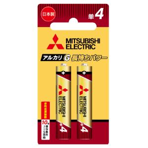 三菱 アルカリ乾電池単4形 2本パック MITSUBISHI アルカリGシリーズ LR03GR/ 2BP 返品種別A｜joshin