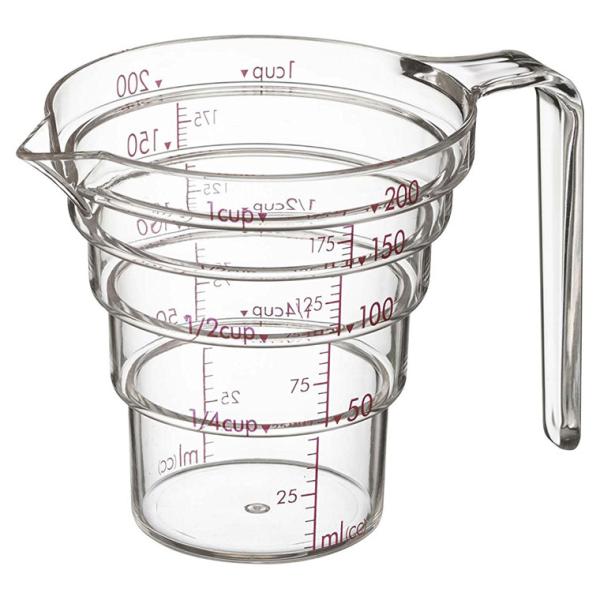 山崎実業 電子レンジ対応 段々計量カップ 200ml(クリア) 2699 返品種別A