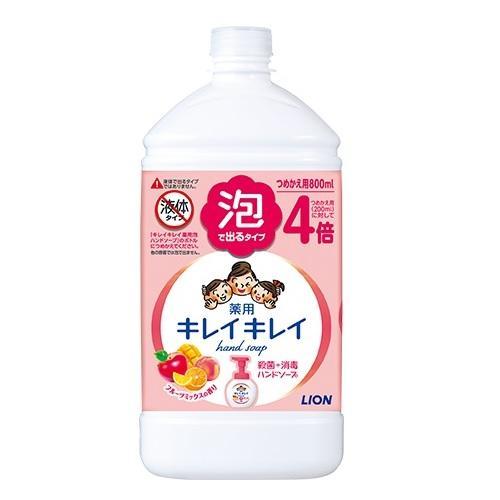 キレイキレイ 薬用泡ハンドソープ フルーツミックスの香り つめかえ用特大サイズ 800ml ライオン...