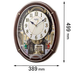 RHYTHM』リズム 電波掛け時計 メロディー(全18曲) 4MN484RH23