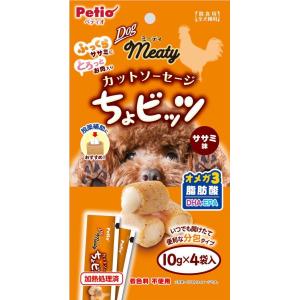 ミーティ カットソーセージ ちょビッツ ササミ味 10g×4袋入 ペティオ 