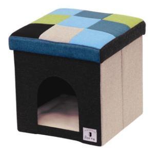 ポルタ ドッグハウス＆スツール ブルーモザイク レギュラー ペティオ Porta