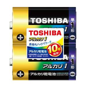 東芝 アルカリ乾電池単1形 2本パック TOSHIBA アルカリ1 LR20AN-2KP 返品種別A