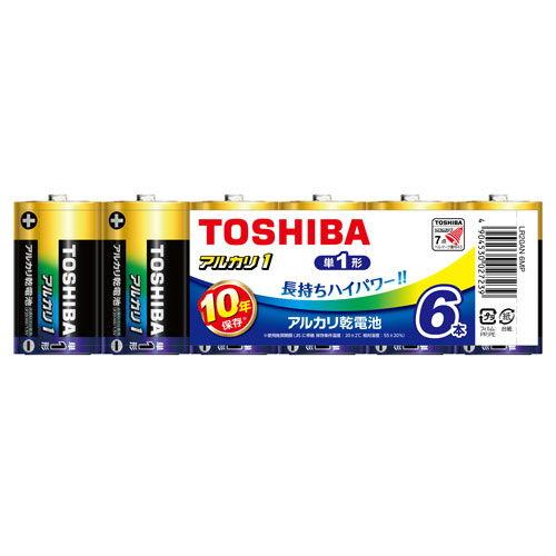 東芝 アルカリ乾電池単1形 6本パック TOSHIBA アルカリ1 LR20AN-6MP 返品種別A