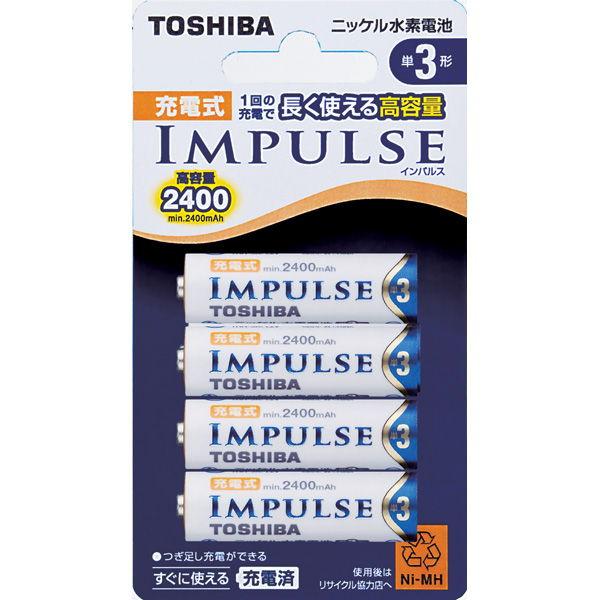 東芝 ニッケル水素電池単3形(4本入) TOSHIBA IMPULSE TNH-3A-4P 返品種別...