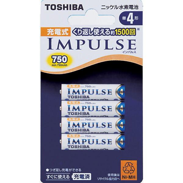 東芝 ニッケル水素電池単4形(4本入) TOSHIBA IMPULSE TNH-4A-4P 返品種別...