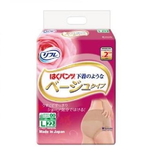 リフレ はくパンツ下着のようなベージュタイプLサイズ22枚 リブドゥコーポレーション 返品種別A