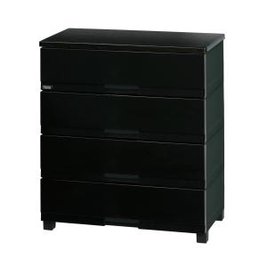 天馬 フィッツプラスプレミアム 幅75cm 4段 テンマ Fits 幅75×奥行41×高さ85cm チェスト タンス 完成品 FP7504/ BK
