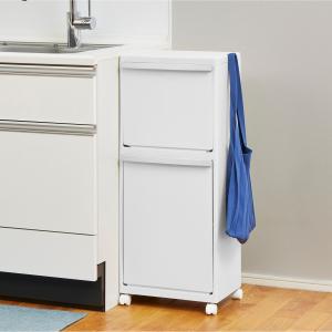 天馬 ○ ホワイトラッシュ 多段分別 WRー3521 ホワイト ゴミ箱 2段 40L