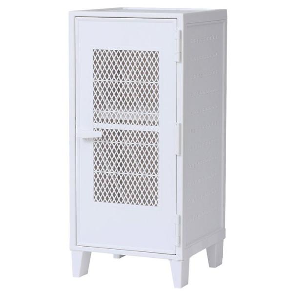 天馬 フィッツ ペグキャビネット ロッカー型収納ボックス メッシュ扉(ホワイト) ヴィンテージテイス...