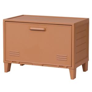 天馬 フィッツ ペグキャビネット ロッカー型収納ボックス ワイド(オレンジ) ヴィンテージテイストの...