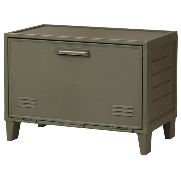 天馬 フィッツ ペグキャビネット ロッカー型収納ボックス ワイド(グリーン) ヴィンテージテイストの...