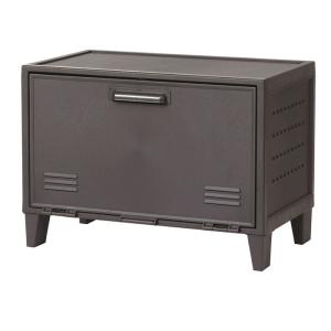 天馬 フィッツ ペグキャビネット ロッカー型収納ボックス ワイド(ダークグレー) ヴィンテージテイス...