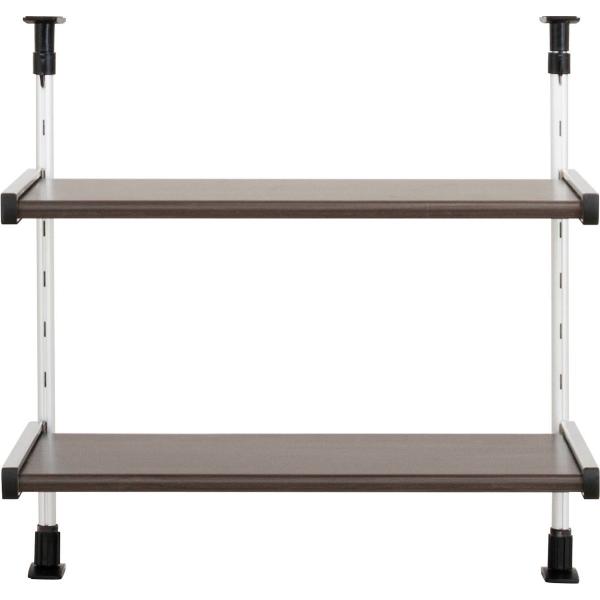 田窪工業所 つっぱり棚2段 幅55cm TAKUBO mokumetal 木目調収納棚 MTP2-5...