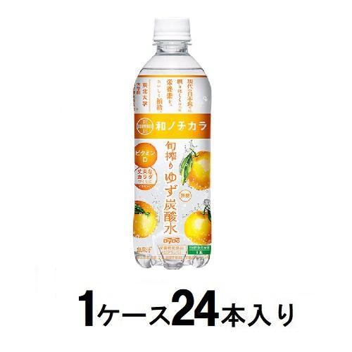 和ノチカラ 旬搾りゆず炭酸水 500ml(1ケース24本入) ダイドー 返品種別B