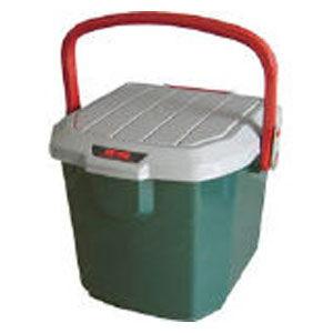 アイリスオーヤマ RVバケツ(グレー/ ダークグリーン) 20L サイズ：幅410×奥行310×高さ...