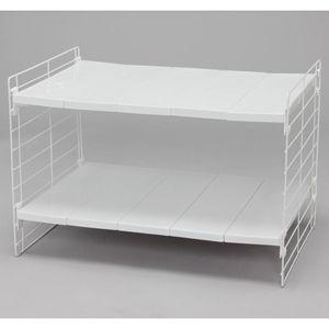 アイリスオーヤマ シンク下伸縮棚 2段 ホワイト IRIS OHYAMA USD-2V 返品種別A