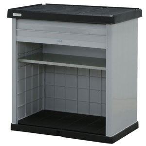 アイリスオーヤマ ホームロッカー 2段 幅86×奥行57×高さ91cm(ブラック/ グレー 縦開きシャッタータイプ) IRIS HL-900V 返品種別B