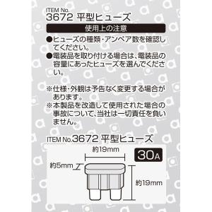エーモン工業 平型ヒューズ 30A 約19×1...の詳細画像2