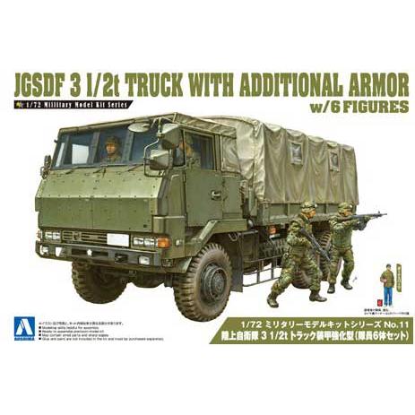 アオシマ (再生産)1/ 72 ミリタリーモデルキット No.11 陸上自衛隊3 1/ 2t トラッ...