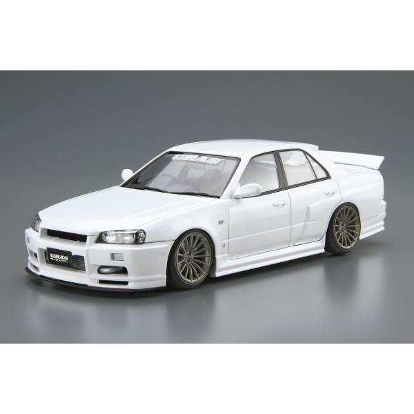 アオシマ 1/ 24 ザ・チューンドカー No.4 URAS ER34 スカイライン TYPE-R ...