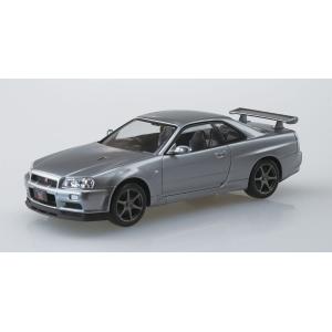 アオシマ 1/ 32 ザ・スナップキット No.11-E ニッサン R34スカイライン GT-R ニュル(スパークリングシルバー)(62548)プラモデル 