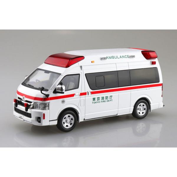 アオシマ 1/ 32 楽プラ スナップキット No.02-HM トヨタ ハイメディック救急車(658...