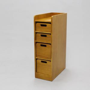オスマック 天然木桐材の軽量トレイワゴン W20×4段 OSMAC TRW-204066LB