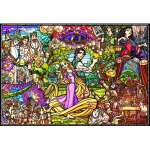 テンヨー 塔の上のラプンツェル ストーリー ステンドグラス ステンドアートジグソー ぎゅっと500ピース(DSG-500-622)ジグソーパズル 返品種別B
