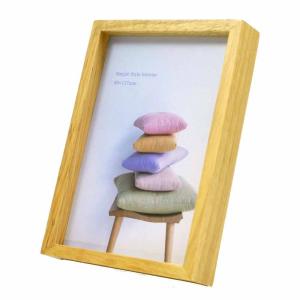 オーク木製額装付きシルクスクリーン#アート作品#こうもり#カメラ キング 木製額 JK101-L-NT ナチュラル モクセイガク-JK101-L-NT