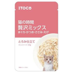 猫の時間 贅沢ミックス まぐろ・かつお・ささみ・えび とろみ仕立て 60g イトウアンドカンパニーリミテッド 返品種別B