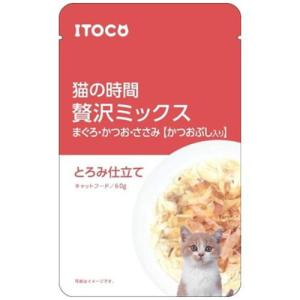 猫の時間 贅沢ミックス まぐろ・かつお・ささみ かつおぶし入り 60g イトウアンドカンパニーリミテッド 返品種別B