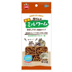 虫グルメ 乾燥ミルワーム 40g マルカン 返品種別B