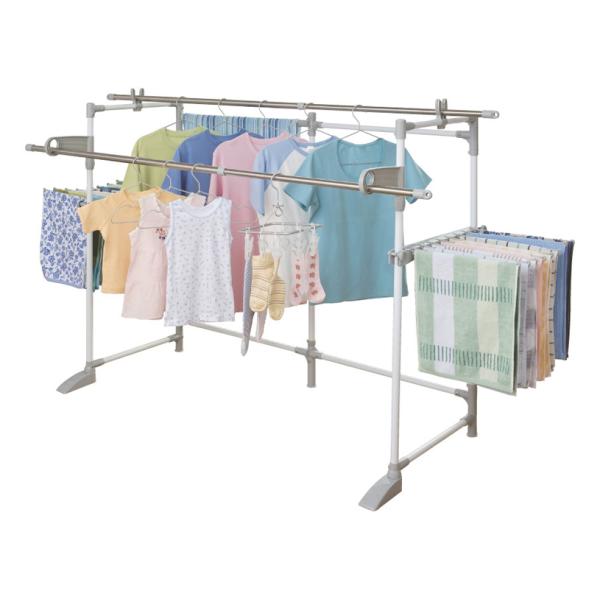 積水樹脂 多機能ものほし台 ほすおー(ホワイト＆グレー) セキスイ(SEKISUI) HD-40C ...