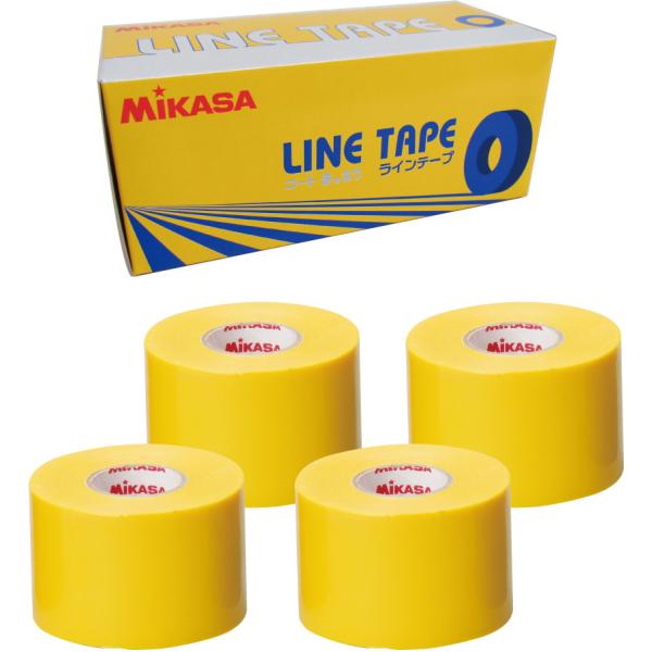 ミカサ ラインテープ(イエロー・幅50mm×長さ25m×4巻) 返品種別A