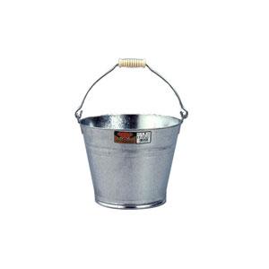 ブリキ工事用バケツ2号 園芸・ガーデニング・工事に 昭和レトロ ブリキ