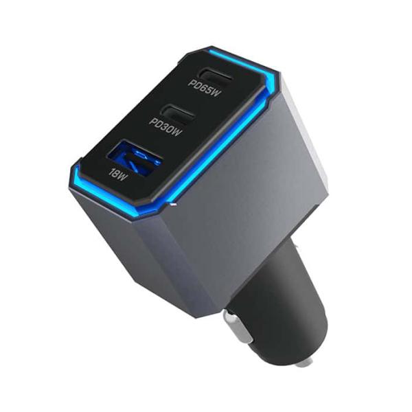カシムラ PD(65+30)W+18W Type-C2ポート/ USB1ポート DC充電器 DC-0...