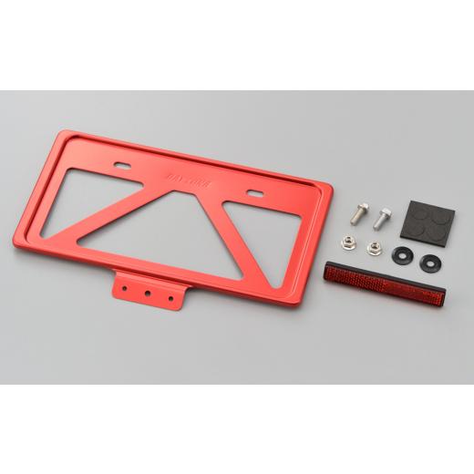 デイトナ 軽量ナンバープレートホルダー リフレクター付き レッドL DAYTONA 99672 返品...