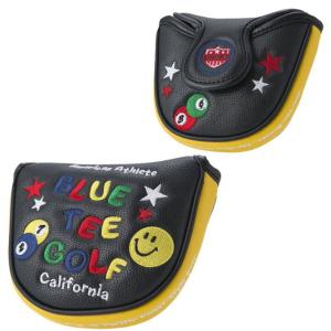 ブルーティーゴルフ スマイル＆ピンボール パターカバー マレットタイプ BLUE TEE GOLF PC002 PC002-06YE