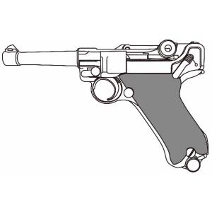 マルシン工業 LUGER P-08 4インチ パラベラム ブラックABSグリップモデルガン 返品種別...