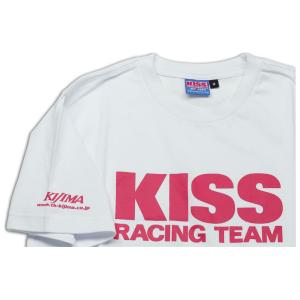 キジマ KISSレーシングチーム Tシャツ (ホワイト レディースS) KIJIMA K1345W04 返品種別B｜joshin