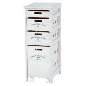 HAGIHARA(萩原) ストッカー(ホワイトウォッシュ・幅30×奥行40×高さ79cm) MUD-6906WS 返品種別A