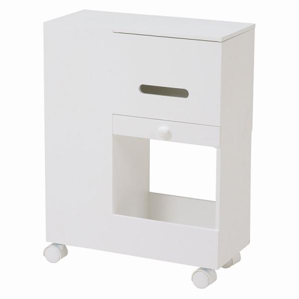 HAGIHARA(萩原) スリムコスメワゴン(ホワイト) MUD-6648WH 返品種別A