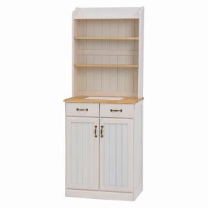 HAGIHARA(萩原) キッチンカウンター(ナチュラルアイボリー・幅59×奥行38×高さ155cm) MUD-6532NIV 返品種別A